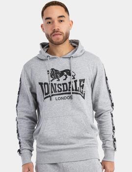 Sudadera Capucha Lonsdale SCOUSBURGH - Marl Grey/Black/Whit