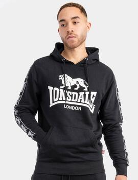 Sudadera Capucha Lonsdale SCOUSBURGH - Black/White