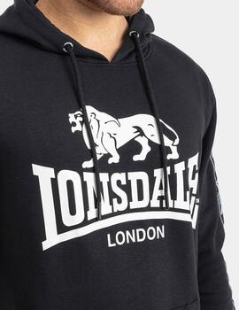 Sudadera Capucha Lonsdale SCOUSBURGH - Black/White