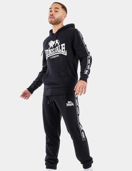 Sudadera Capucha Lonsdale SCOUSBURGH - Black/White