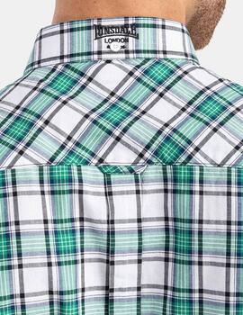 Camisa Lonsdale BRIXWORTH - White/Green/Black