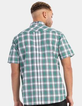 Camisa Lonsdale BRIXWORTH - White/Green/Black