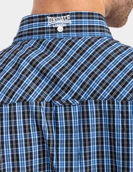 Camisa Lonsdale BRIXWORTH - Blue/White/Black