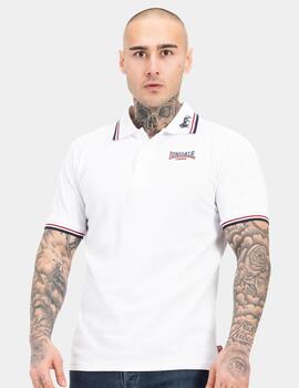 Polo Lonsdale LION - White/Dark Red/Navy