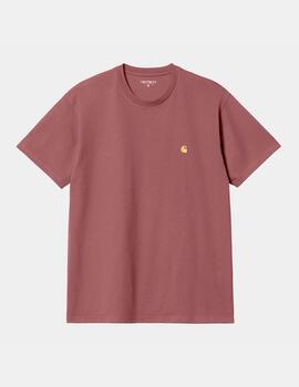 Camiseta CARHARTT CHASE - Dusty Fuchsia / Gold