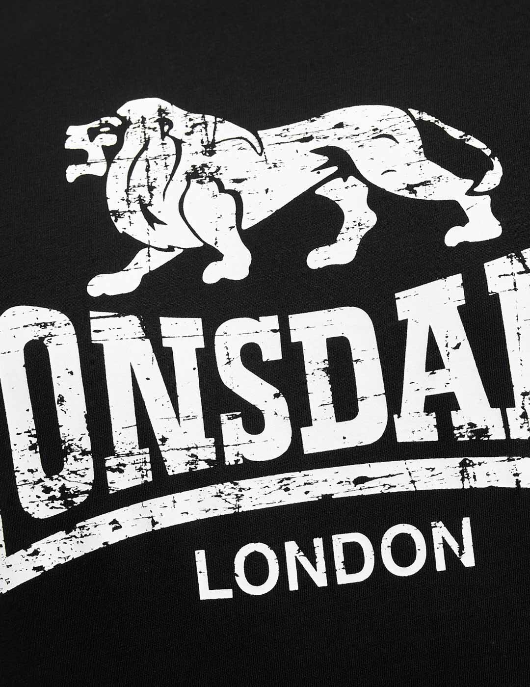 Camiseta Lonsdale SILVERHILL - Black/White