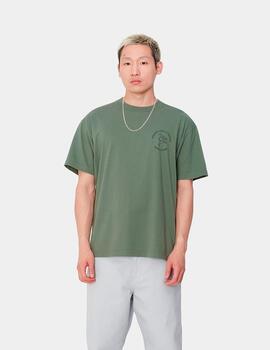 Camiseta CARHARTT STAMP - Duck Green / Black Stone