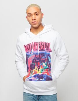 Sudadera MISTER TEE Capucha WONDERFUL - White