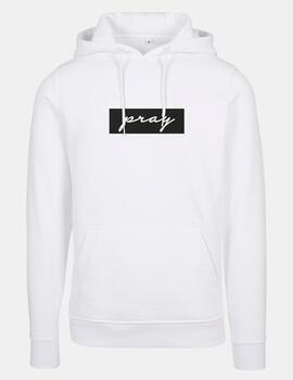 Sudadera MISTER TEE Capucha PRAY BOXLOGO - White