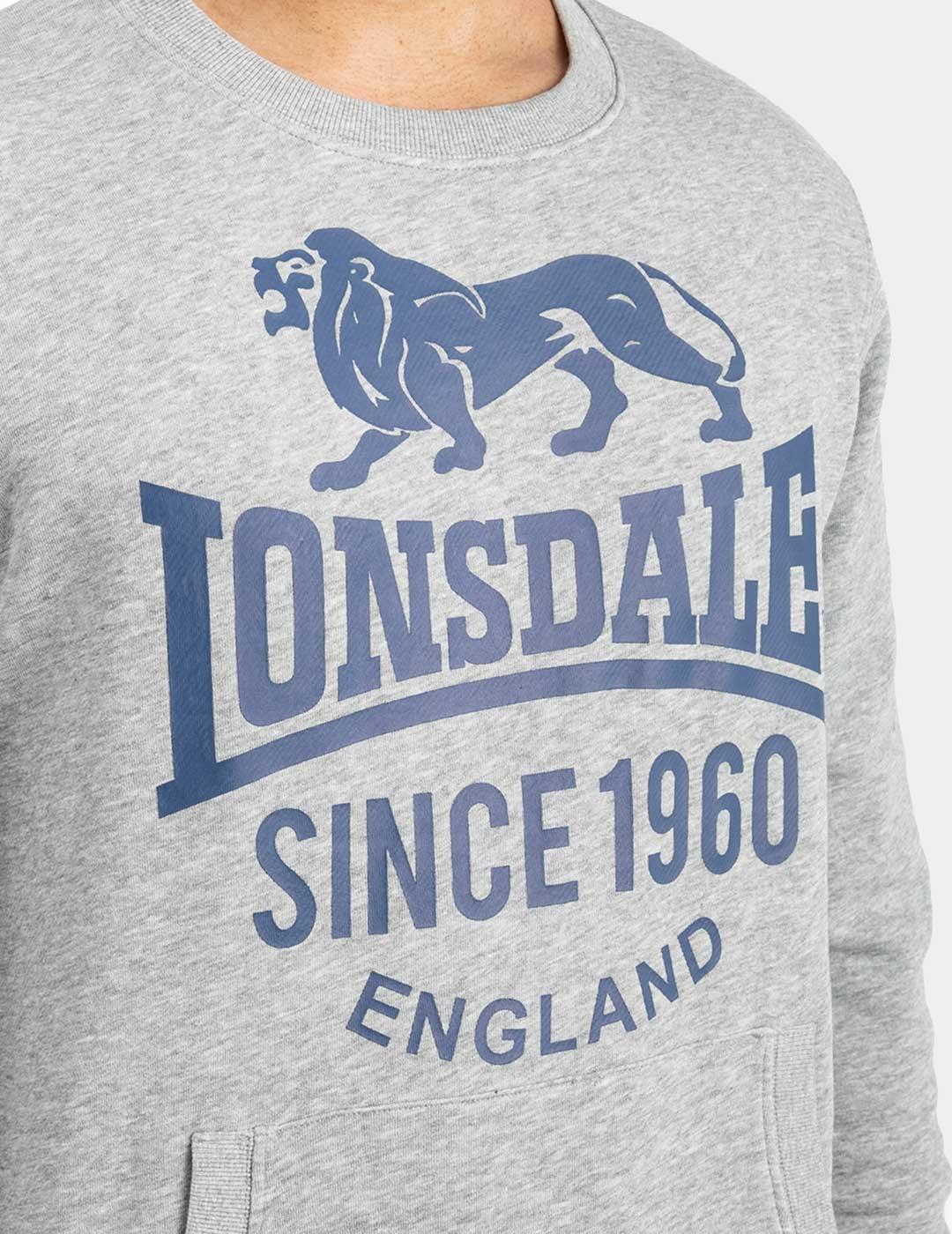 Sudadera Crew LONSDALE NOSS -Marl Grey/Navy