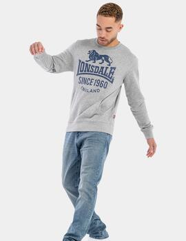 Sudadera Crew LONSDALE NOSS -Marl Grey/Navy