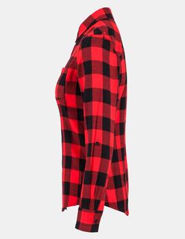 Camisa URBAN CLASSICSLADIES TURNUP CHECKED - Black/Red