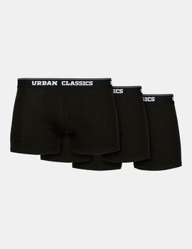 Bóxer URBAN CLASSICS ORGANIC 3 PACK - Black/Black/Black