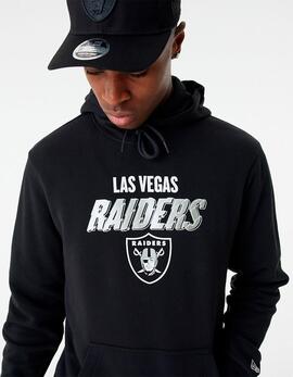 Sudadera Cap. NEW ERA NFL SCRIPT GRAPHIC LASRAI - Black/Wh