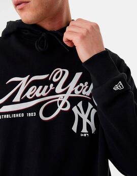 Sudadera Cap. NEW ERA MLB RETRO GRAPHIC NEYYAN - Black/Whi