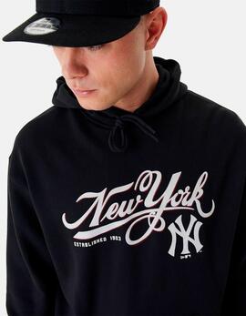 Sudadera Cap. NEW ERA MLB RETRO GRAPHIC NEYYAN - Black/Whi