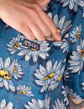 Camisa American Socks DAISIES - Blue