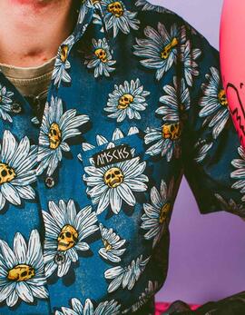 Camisa American Socks DAISIES - Blue