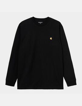 Camiseta CARHARTT Manga Larga CHASE - Black / Gold