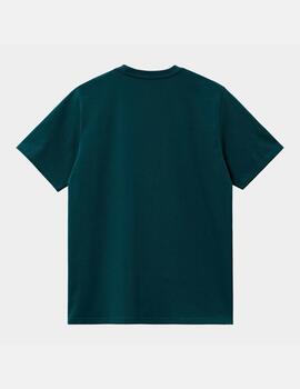 Camiseta CARHARTT CHASE  - Duck Blue / Gold