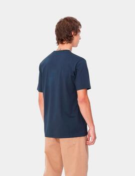 Camiseta CARHARTT SCRIPT - Air Force Blue / Malbec
