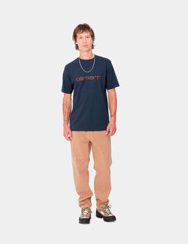 Camiseta CARHARTT SCRIPT - Air Force Blue / Malbec