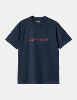 Camiseta CARHARTT SCRIPT - Air Force Blue / Malbec