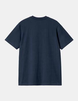 Camiseta CARHARTT SCRIPT - Air Force Blue / Malbec