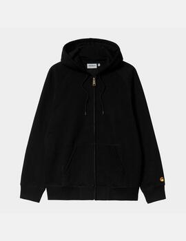 Sudadera Cap. Abierta HOODED CHASE - Black / Gold