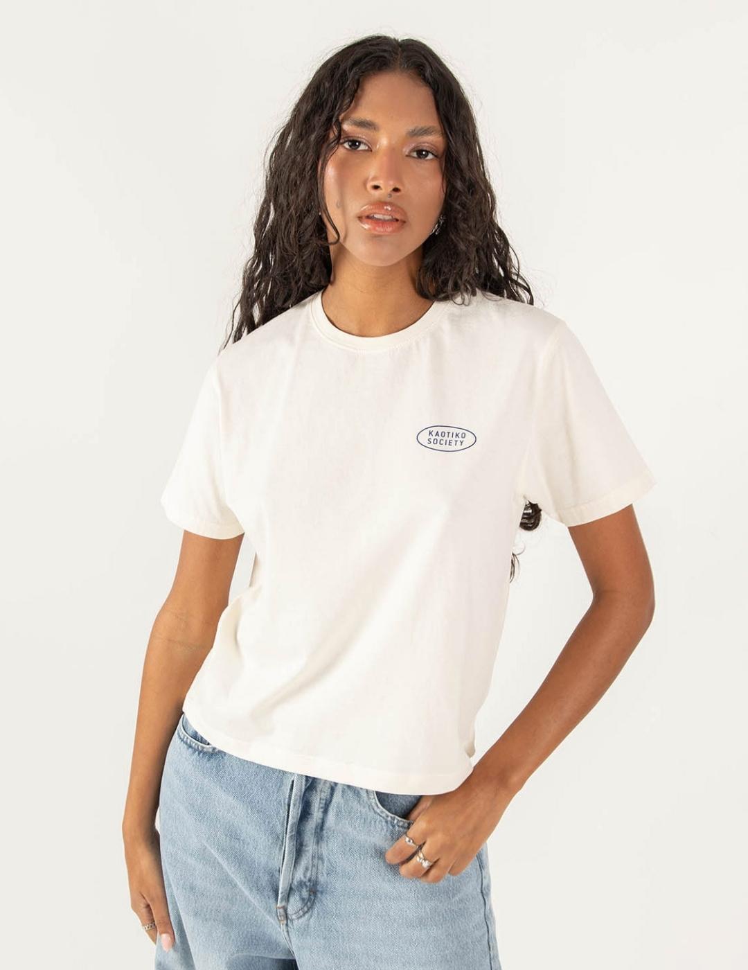 Camiseta KAOTIKO WASHED DON'T FORGET - Ivory