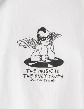Camiseta KAOTIKO WASHED PUNK ANGEL - White