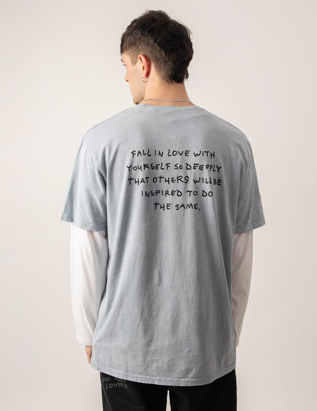 Camiseta KAOTIKO WASHED BOY URBAN THREESOME - Steel