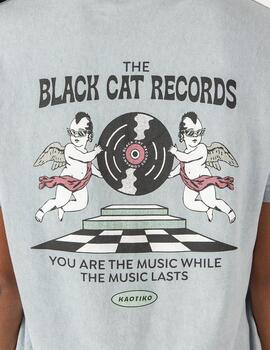 Camiseta KAOTIKO WASHED THE BLACK CAT ANGELS - Steel