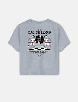 Camiseta KAOTIKO WASHED THE BLACK CAT ANGELS - Steel