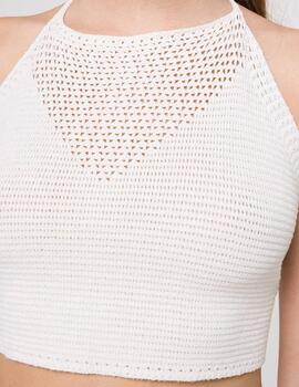 Camiseta KAOTIKO Top CROCHET FORMENTERA - Ivory