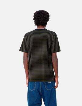 Camiseta CARHARTT VERNER POCKET - Dark Navy / Office Green