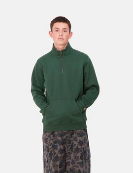 Sudadera CARHARTT CHASE NECK ZIP - Sycamore Tree / Gold