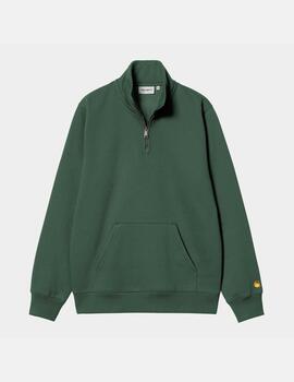 Sudadera CARHARTT CHASE NECK ZIP - Sycamore Tree / Gold