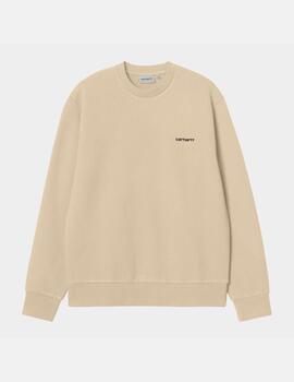 Sudadera Crew CARHARTT SCRIPT EMBROIDERY - Wall / Black