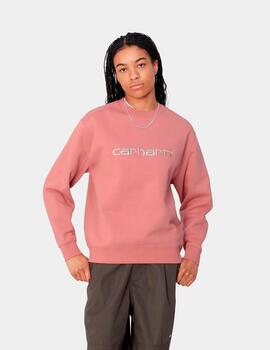 Sudadera W' CARHARTT SWEAT - Dusty Rose / Moonbeam