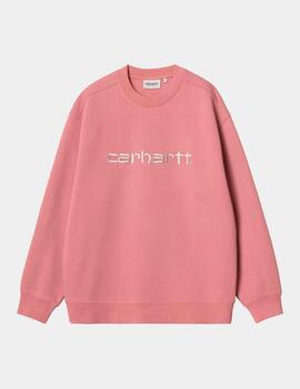 Sudadera W' CARHARTT SWEAT - Dusty Rose / Moonbeam