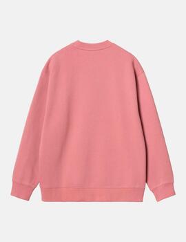 Sudadera W' CARHARTT SWEAT - Dusty Rose / Moonbeam