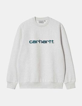 Sudadera CARHARTT SWEAT - Ash Heather / Duck Blue