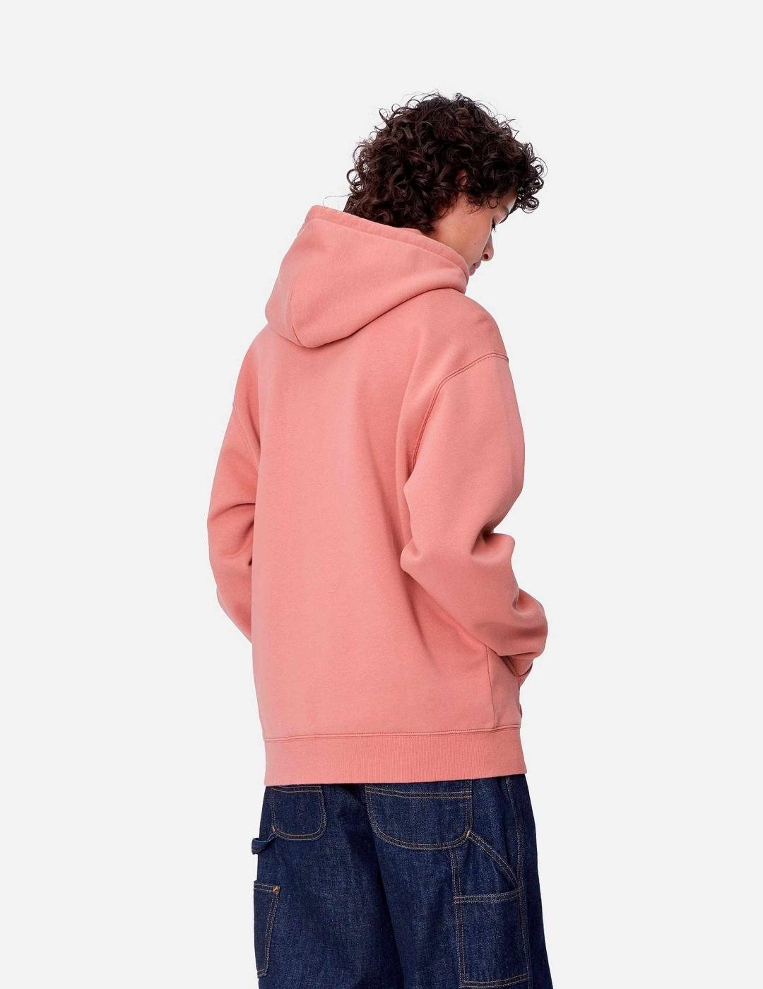 Sudadera W' HOODED CARHARTT - Dusty Rose / Moonbea