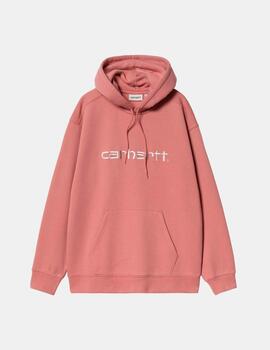 Sudadera W' HOODED CARHARTT - Dusty Rose / Moonbea