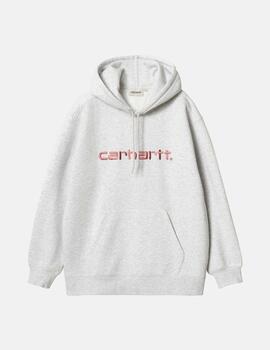 Sudadera W' HOODED CARHARTT - Ash Heather / Dusty