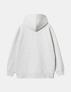 Sudadera W' HOODED CARHARTT - Ash Heather / Dusty