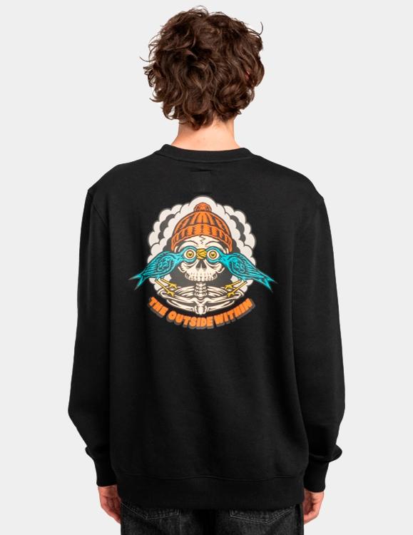 Sudadera Crew ELEMENT BIRDS EYE - Faded Black