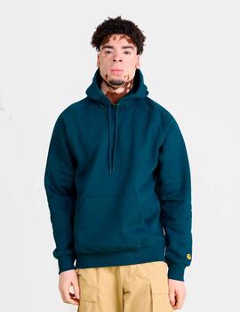 Sudadera CARHARTT Capucha CHASE SWEAT - Duck Blue / Gold