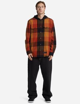 Camisa DCSHOES RUCKUS HOODED- Black/Ar.Spice/Chipmunk Plai